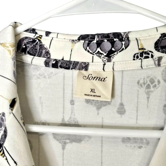 NWOT Soma Christmas Ornament Pajama Pants Set M/L - Picture 7 of 16